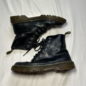 Dr. Martens Black Leather Combat Boots
